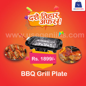 Electromax Barbeque Grill Toaster Multi function 2000W Heating Smokeless Carbon Free